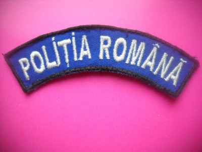 HOPCT EMBLEMA POLITIA ROMANA-D= 100 MM-TEXTIL [1 ] foto
