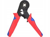 Cumpara ieftin Presa de sertizare pentru papuci electrici, 0.25-10 mm &sup2;, cleste profesional cu mecanism clichet, manere ergonomice rosu-albastru