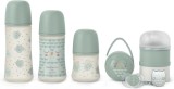 Set de start Suavinex Bonhomia 7 piese, Menta, cu biberoane SX Pro si accesorii, fara BPA