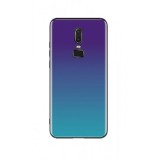 Husa Silicon Glass AURORA Huawei Mate 10 Lite Blue/Negru