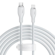 CABLU alimentare si date Baseus Pudding, Fast Charging Data Cable pt. smartphone, USB Type-C la Iphone Lightning 20W, 1.2m, alb &quot;P10355701221-00&quot; (tim