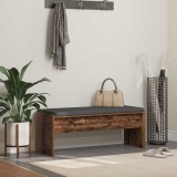 vidaXL Bancă pentru hol cu pernă Lemn vechi 103 x 38 x 40 cm 891566