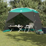 VidaXL Plasa de ț&acirc;nțari pentru camping cu Ușă Verde pentru 4 Persoane, Impermeabil