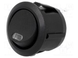 Rocker SPST 2 ON-OFF 20A/14VDC negru cu LED 12V SCI