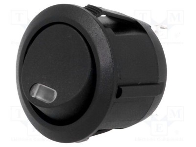 Rocker SPST 2 ON-OFF 20A/14VDC negru cu LED 12V SCI foto