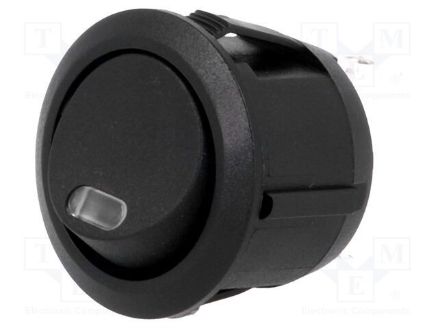 Rocker SPST 2 ON-OFF 20A/14VDC negru cu LED 12V SCI
