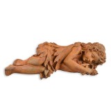 Fetita adormita-statueta din fonta ruginie RC-24