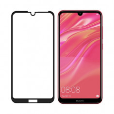 Folie Sticla Wozinsky Super Tough pentru Huawei Y7 2019 Full Screen Full Glue Negru foto