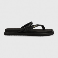 Gant slapi de piele Lazily femei, culoarea negru, cu toc plat, 26561812.G00