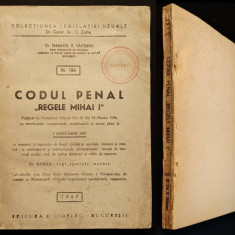 1947 CODUL PENAL "REGELE MIHAI I" Dr. Emanoil Vaiteanu 269 pag. Drept Legislatie