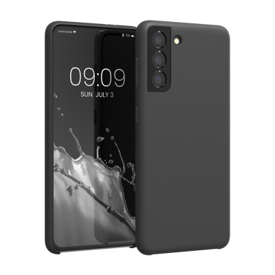 Husa pentru Samsung Galaxy S21, Silicon, Negru, 54056.47, kwmobile foto
