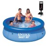Piscină gonflabilă pentru familie Intex Easy, 244 x 61 cm, pompă cadou Intex DoubleDuck