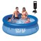 Piscină gonflabilă pentru familie Intex Easy, 244 x 61 cm, pompă cadou Intex DoubleDuck