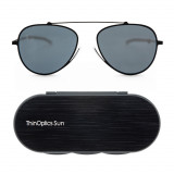 Ochelari de soare Mountain View mirror, rame negre si lentile gri