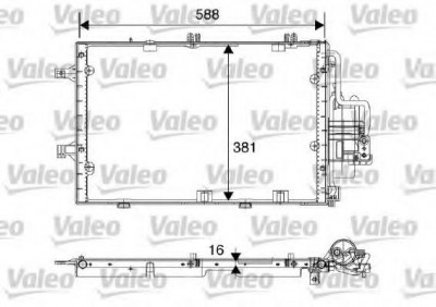 Condensator / Radiator aer conditionat OPEL CORSA C (F08, F68) (2000 - 2009) VALEO 817843 foto