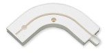 Cot exterior GE1, 5175, pentru prelungire sina cu 1 canal, PVC, alb, 13 cm