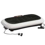 Placă vibratoare HOMCOM cu 99 trepte, 2 benzi fitness 73 x 40 x 13cm Alb+Negru | Aosom Romania