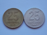 LOT 2 MONEDE DIFERITE 25 CENTAVOS ARGENTINA- 1992,1993, America Centrala si de Sud