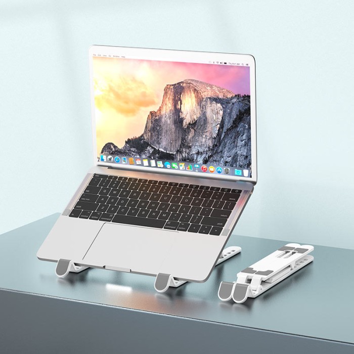 Suport de birou Pliabil, Borofone BH70 Eagle, pentru Laptop cu o lungime de 15,6 inch, Alb