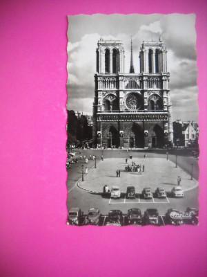 HOPCT 78246 CATEDRALA NOTRE DAME IN 1958 PARIS FRANTA -STAMPILOGRAFIE-CIRCULATA foto