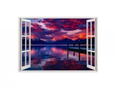 Autocolant decorativ, Fereastra, Natura si peisaje, Multicolor, 85 cm, 2428ST foto