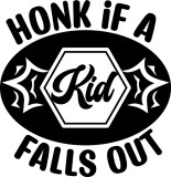 Cumpara ieftin Sticker Auto, Honk if a kid falls out, 25 cm, 12234ST-12, Oem