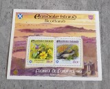 SCOTLAND FLORA SI FAUNA BLOC SUPRATIPAR ARGINT DANTELAT SI NEDANTELAT MNH, Nestampilat