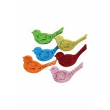 Accesorii pentru activitati senzoriale,pasare,fetru,6 bucati set