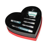Set caligrafie Online, stilou Diamond Turquoise Heart Box
