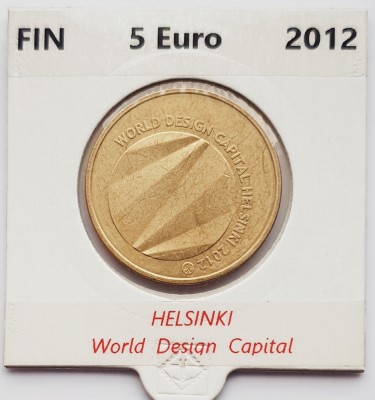 2255 Finlanda 5 euro 2012 World Design Capital - Helsinki km 181 foto
