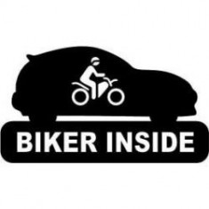 Stickere auto Biker inside mazda