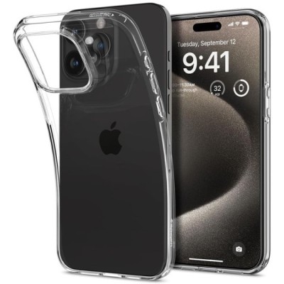 Husa pentru iPhone 15 Pro Max - Spigen Liquid Crystal - Clear foto
