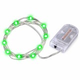 Cumpara ieftin Instalatie de Craciun verde, 1 m, 10 LED-uri, alimentare cu baterii, fir flexibil, cablu luminos 0,6 m
