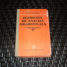 Elemente De Analiza Gramaticala - G.g.neamtu ,552625