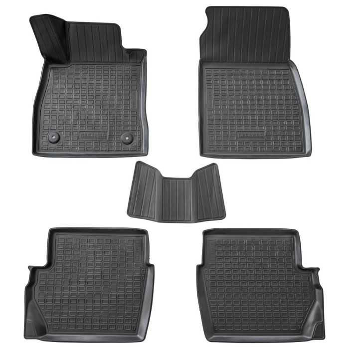Set de 5 covorase cauciuc 3D stil tavita premium pentru Ford Fiesta VII din 2017-2023
