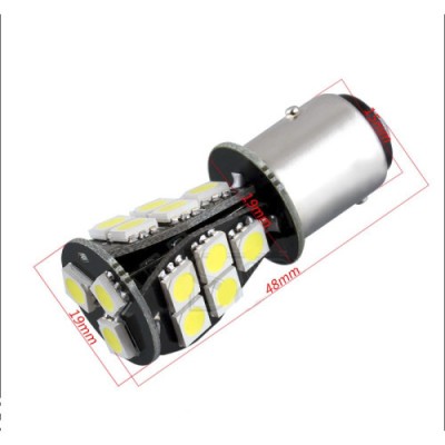 Bec BAY15D 18 LED LUX SMD 5730 doua faze CANBUS 24V. foto