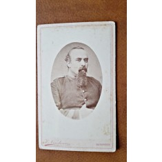 Fotografie tip CDV, ofiter secolul XIX