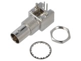 Conector BNC soclu mamă 90&deg; 75&Omega; THT pentru PCB