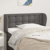 VidaXL Tăblie de pat cu aripioare gri 93x23x78/88 cm piele ecologică 3117226