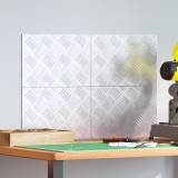 vidaXL Plăci Striații Antiderapante Aluminiu 30x20cm Argintiu (Set 4) - Protecție Scări Interioare