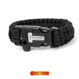 Bratara de supravietuire 3m din paracord Negru Bushmen - 5902194520263