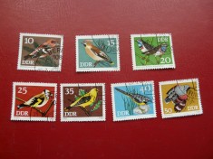GERMANIA , DDR , RDG - 1973 PASARI , SERIE STAMPILATA COMPLETA