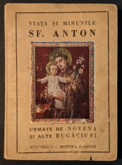 ✝ 1945 Viata si Minunile SFANTULUI ANTON de PADOVA si NOVENA. carte rugaciuni
