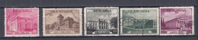 ROMANIA 1955 LP 388 MUZEE DIN BUCURESTI SERIE STAMPILATA foto