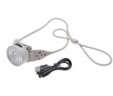 Lanterna frontala USB, 5 moduri iluminare, 3-8h, silicon, inclinare 45 grade, AA25375
