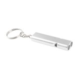 Cumpara ieftin Fluier supravietuire ultralight din aluminiu, frecventa duala, 120 dB, design compact cu inel prindere, pentru camping si drumetii, argintiu