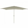 Umbrela Gradina Dreptunghiulara Bej 2x3m GoodHome, Aluminiu &amp; Poliester, Protectie UV, Mecanism Manual