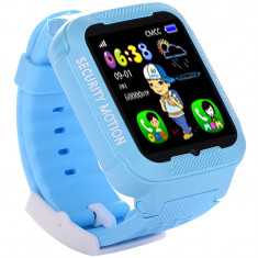 Ceas GPS Copii iUni Kid3, Telefon incorporat, Touchscreen 1.54 inch, Bluetooth, Notificari, Camera, Albastru foto