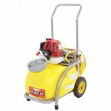 Aparat de stropit profesional cu carucior Geo Tech cu tanc de 30 litri, motor benzina 1CP, 15-25Bar, Inaltime pulverizare 6 m, Agrieuro