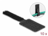 Set 10 cureluse Hook-and-loop cu adeziv 90 x 24 mm Negru, Delock 19582